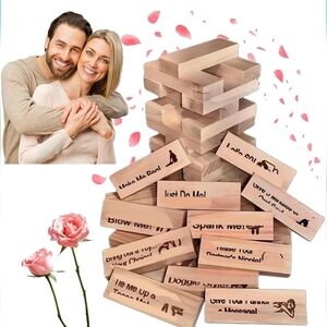 Sexy Couples Wooden Stacking Game‎ with Adult Playful Messages